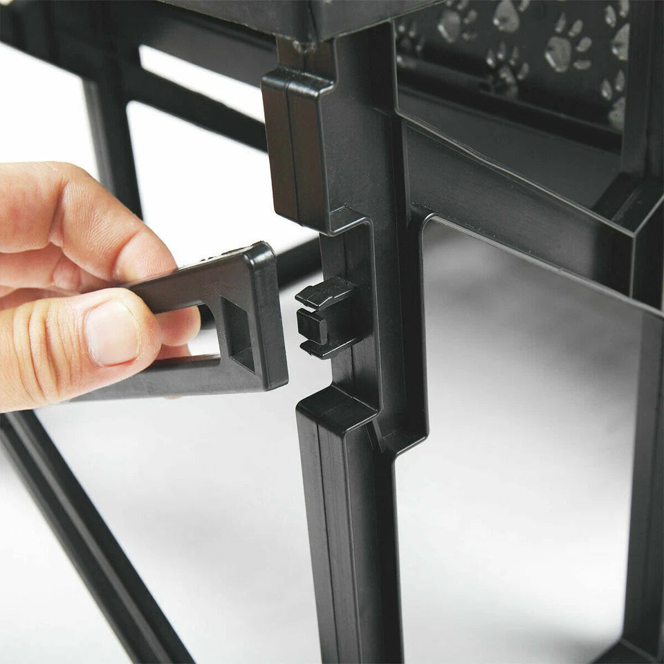 Pet Stairs 3 Steps Easy Assemble | Portable Cat Dog Ladder w/ Cover | Step Ramp Climb For Pup Play