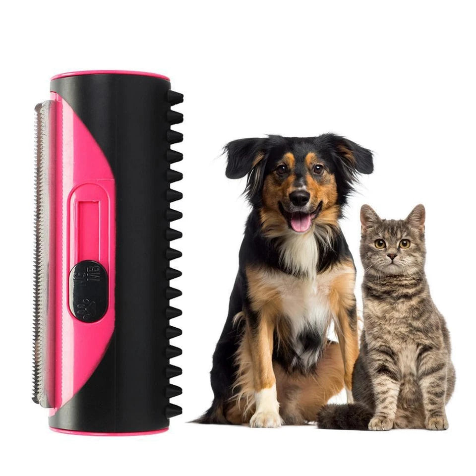 3in1 Deshedding Tool | Dog Cat Horse Pet Grooming Brush Comb | Hair Removal Bristle