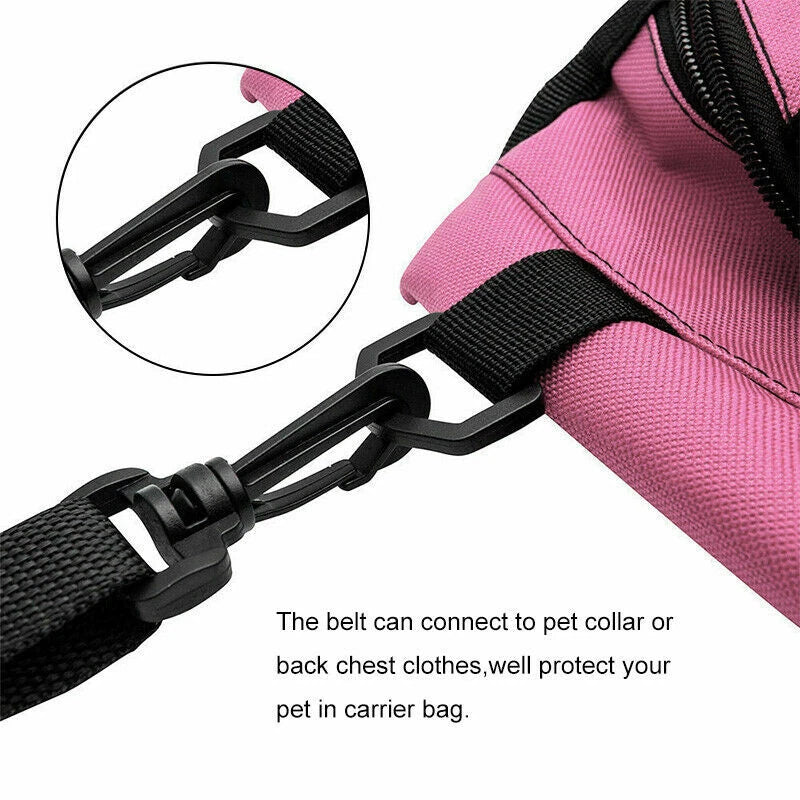 Travel Cat Dog Pet Car Carrier | Pink Puppy Booster Seat | Auto Carrier Safety Protector Basket