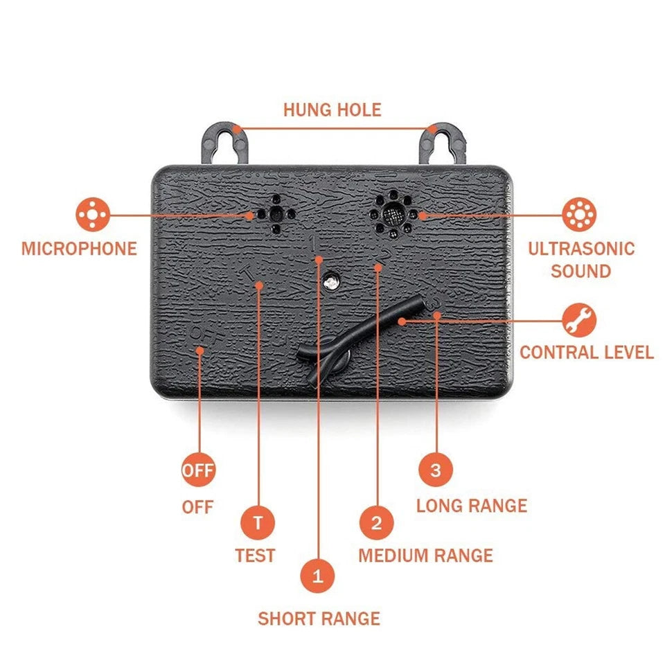 Outdoor Anti Barking Device | Intelligent Ultrasonic Bark Control | Sonic Silencer Tool | Professional Grade Trainer