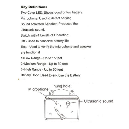 Outdoor Anti Barking Device | Intelligent Ultrasonic Bark Control | Sonic Silencer Tool | Professional Grade Trainer