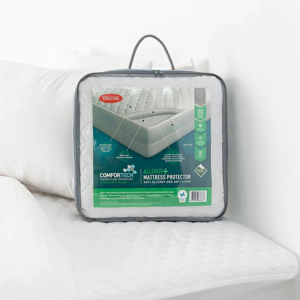 Mattress Protector - King Size | Tontine Comfortech Comfort Plus | Anti Allergy Protector