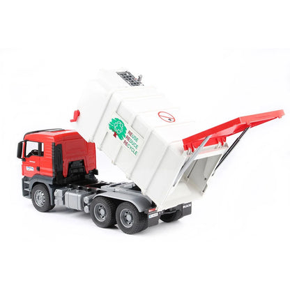 Side Loading Garbage/Recycling Truck w/Bin | Model MAN TGS | Size: 53 x 19 x 25.7 cm 1:16 | High Detail Model