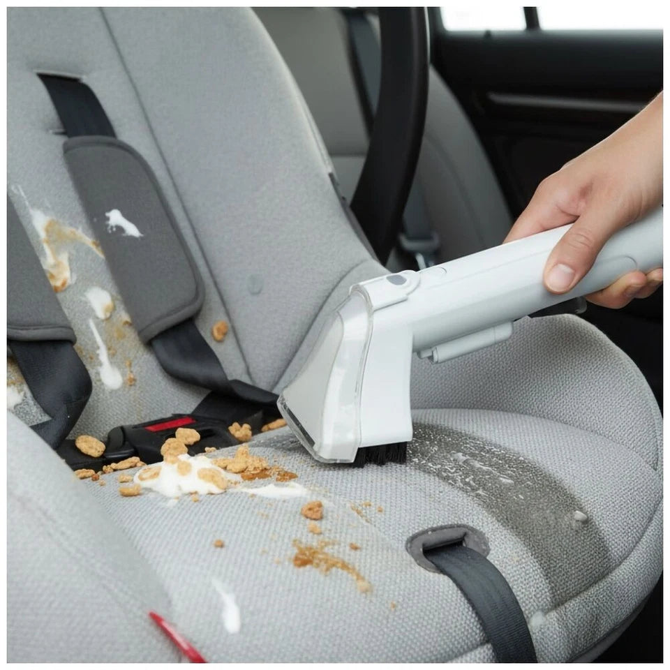 I-Vac SpotMate Spot Cleaner| Self-Clean Nozzle & Upholstery Tool White | Powerful Performance Vacuum