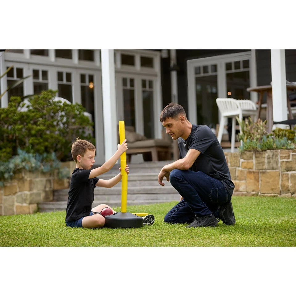 Junior Cricket Swing Trainer | Adjustable Bat-A-Way Equipment | Cricket Practice | Hand Eye Coordination