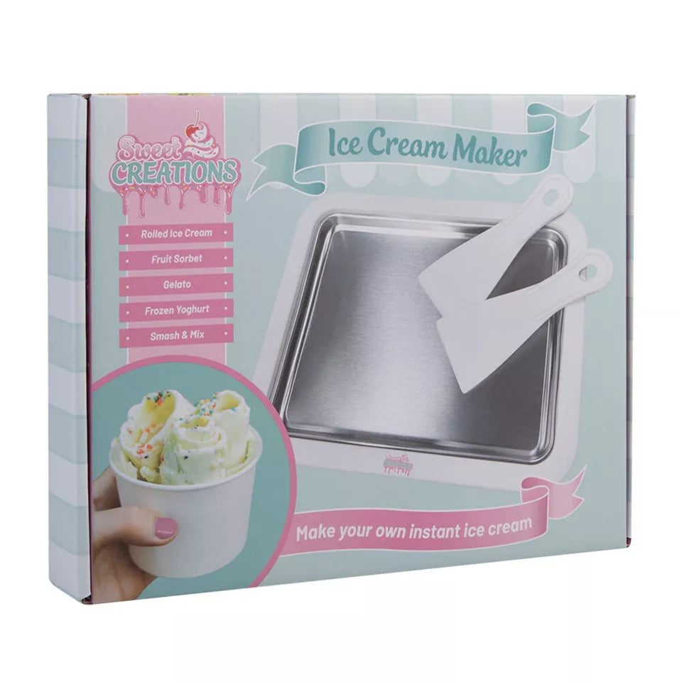 Sweet Creations Stainless Steel Ice Cream Maker | DIY Frozen Dessert White |