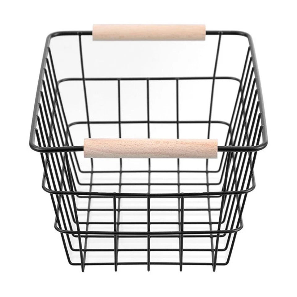 Boxsweden Toska Wire Basket Beech Handle 3PK