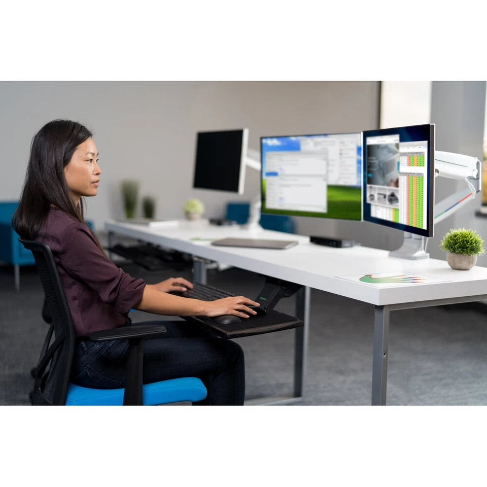 Kensington SmartFit One Touch Adjust | Dual Arm Mount For 13"-32" Monitor Grey |