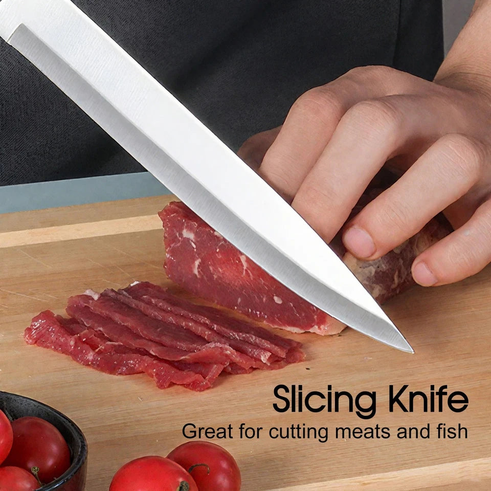 Kitchen Knife Set with MDF Block 6PC | Chef, Utility & Bread Knives