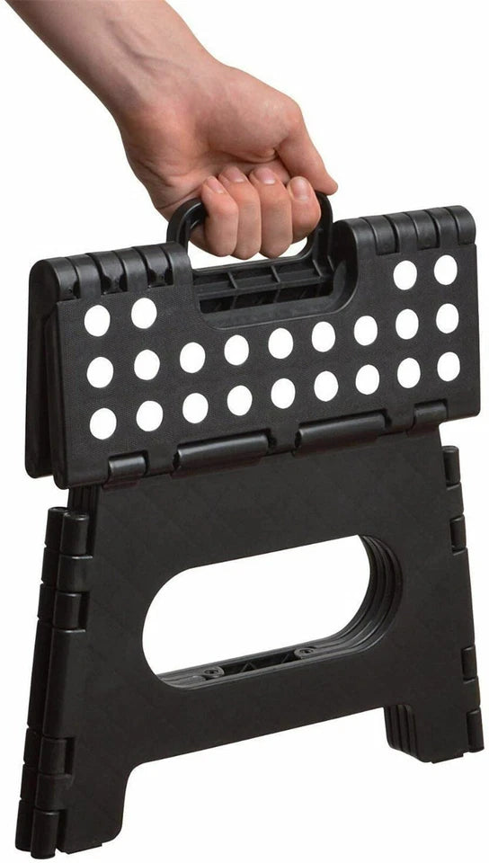 Folding Step Stool 22cm | Portable Plastic Chair | Store Flat | Outdoor Camping Seat