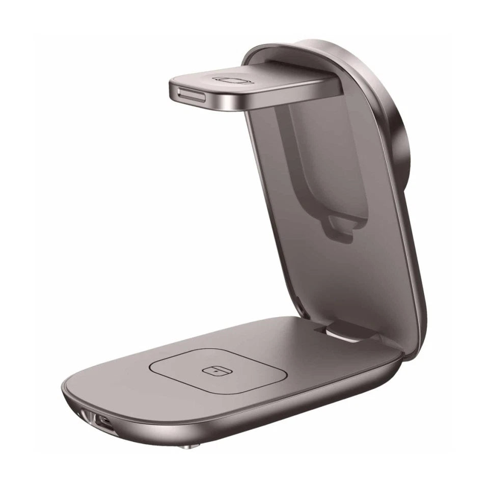 VERBATIM 3 in 1 Wireless Smartphone Docking Station Desert Titanium