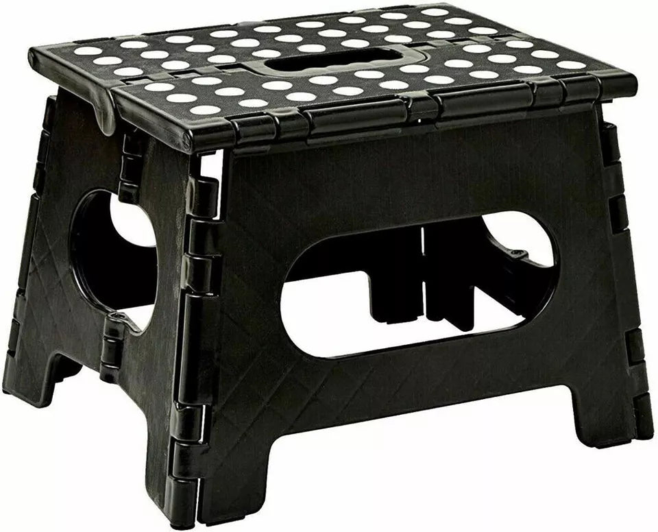 Folding Step Stool 22cm | Portable Plastic Chair | Store Flat | Outdoor Camping Seat