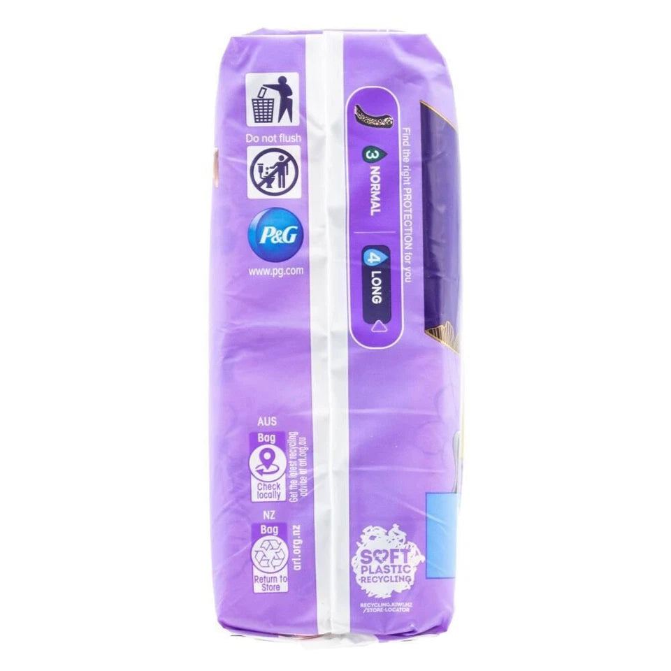 96x Women's Long Menstrual Sanitary Period Pads | 12x 8pc Active Dry Odour Lock Flexi Fit Discrete Ladies Pads
