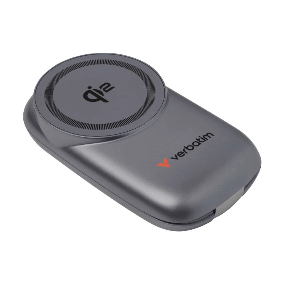 VERBATIM 3 in 1 Wireless Smartphone Docking Station Desert Titanium