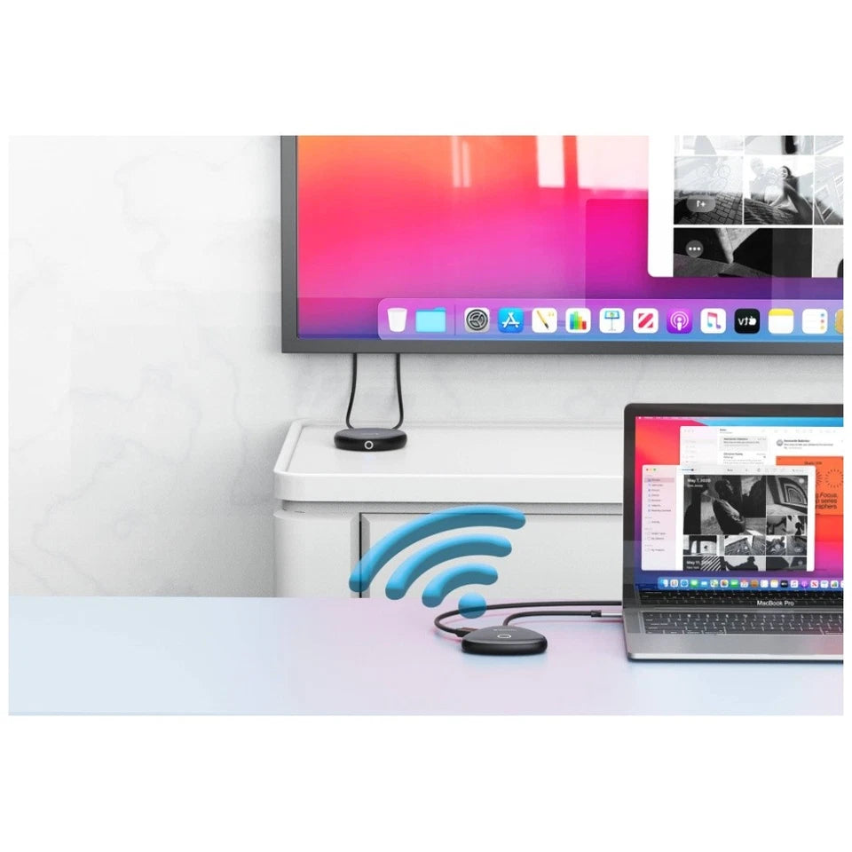 VERBATIM Portable USB-C Wireless 30hz HDMI Adapter Universal Compatible 4K
