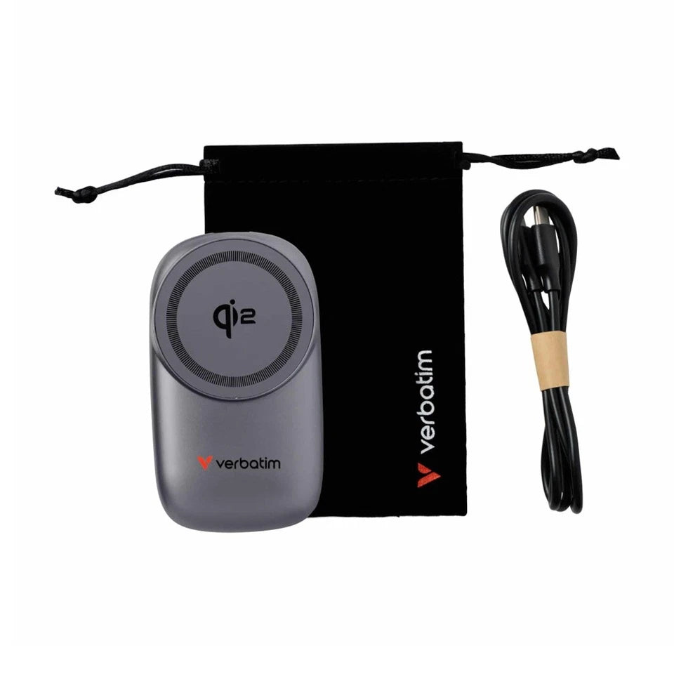 VERBATIM 3 in 1 Wireless Smartphone Docking Station Desert Titanium