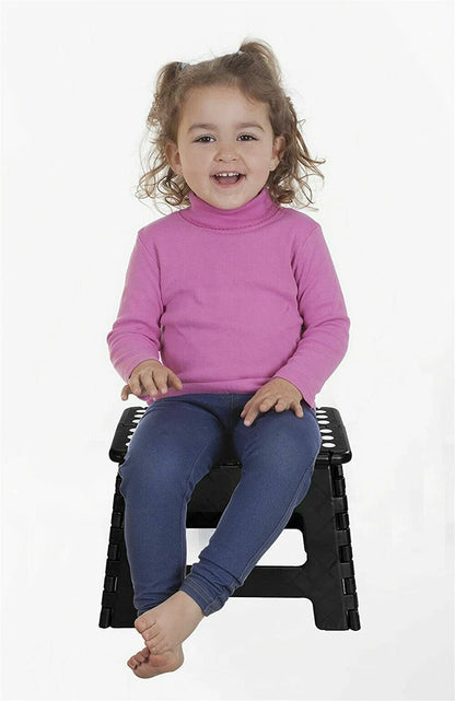 Folding Step Stool 22cm | Portable Plastic Chair | Store Flat | Outdoor Camping Seat