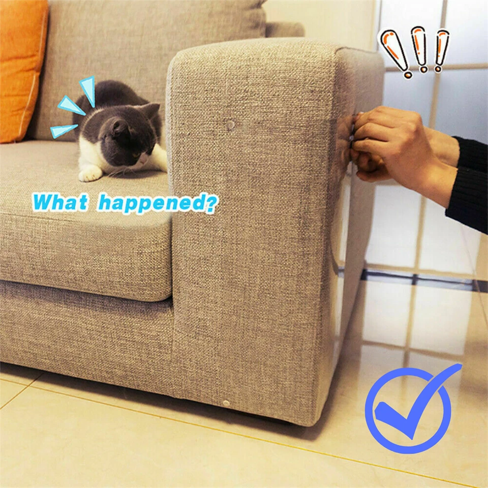 12pcs Cat Sofa Couch Scratch Protector Furniture Walls Guard Pet Anti-Scratching