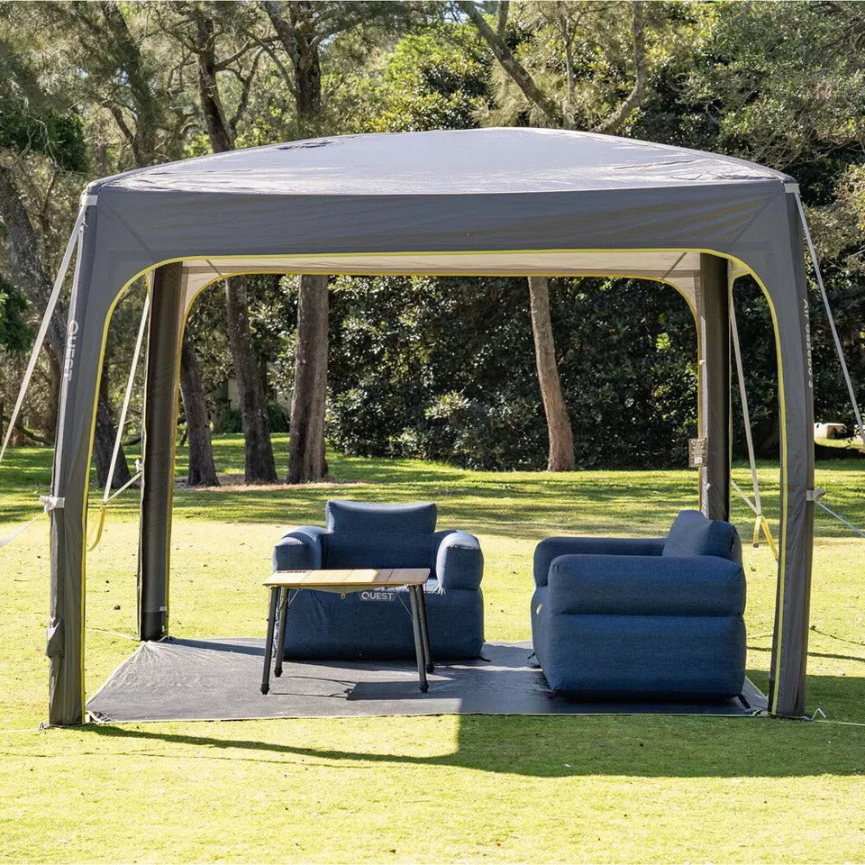 Quest Outdoors Sofa | 100x80cm Blue Air Inflatable Sofa | Camping/Picnic Furniture | Camp Gear