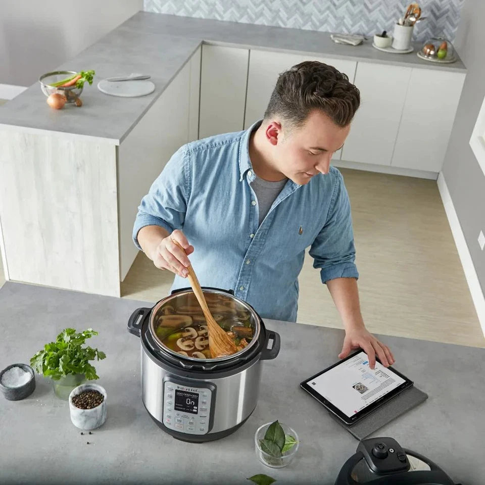 DUO Plus Stainless Steel Multi Cooker 5.7L Size 34.7X33.7X37.2cm by Instant Pot