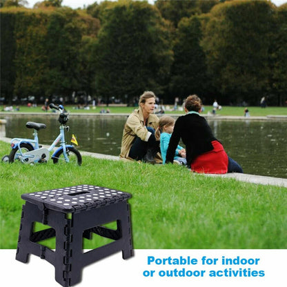 Folding Step Stool 22cm | Portable Plastic Chair | Store Flat | Outdoor Camping Seat