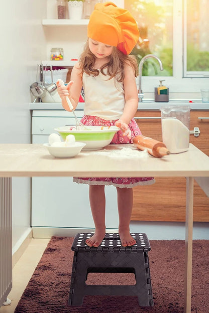 Folding Step Stool 22cm | Portable Plastic Chair | Store Flat | Outdoor Camping Seat