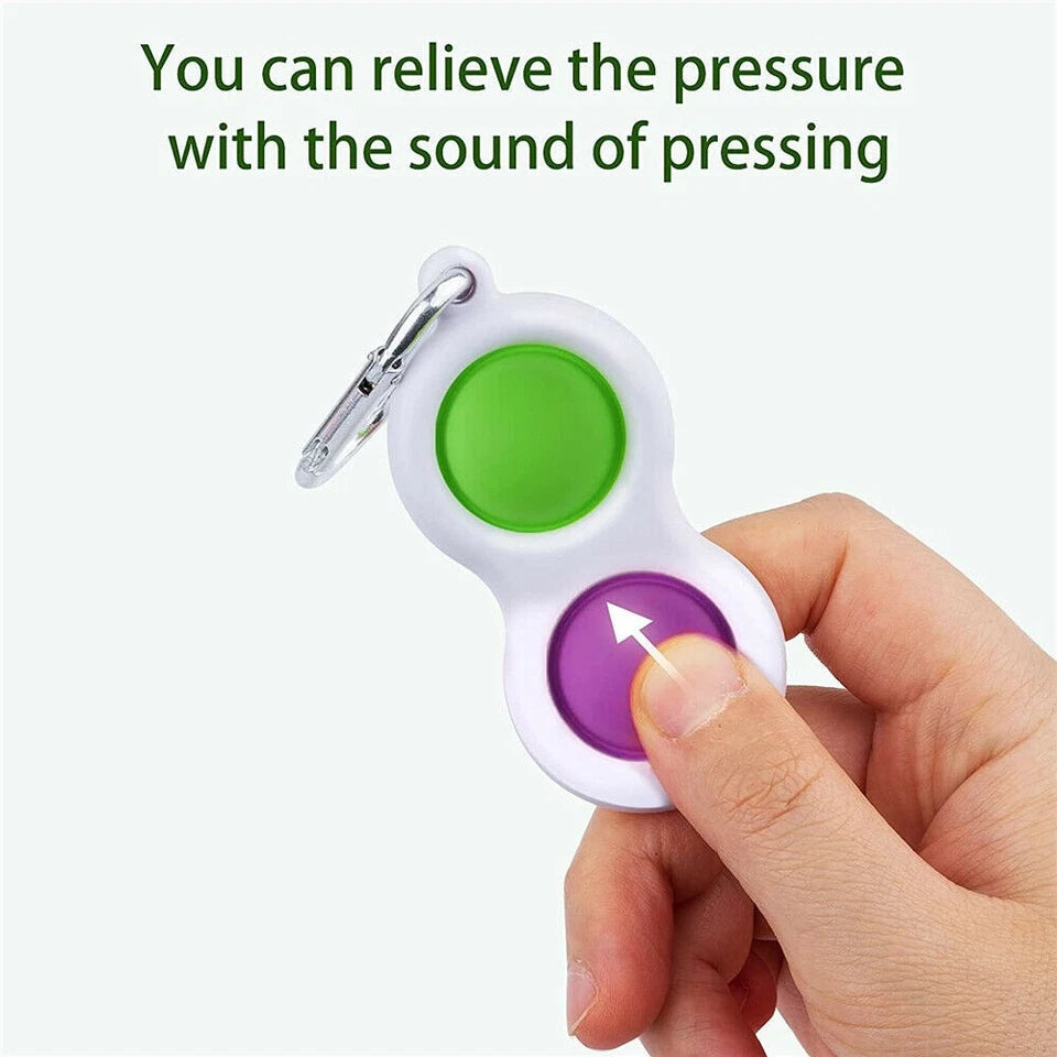 Simple Dimple Pop Bubble | 5pcs Fidget Toy Stress Relief Key Chain