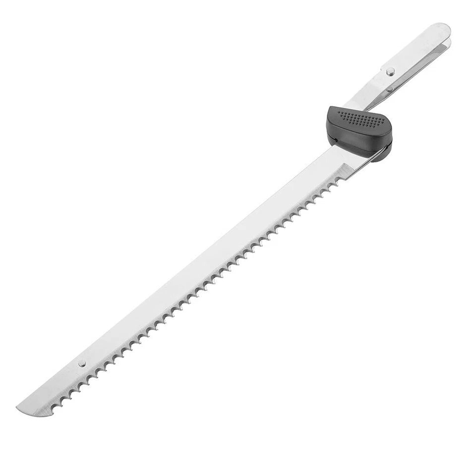 Lenoxx 2000mAh Stainless Steel Electric Knife | Rechargeable Cordless Electric LED Blade Knife |