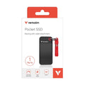VERBATIM Portable Pocket Solid State Drive USB 3.2 Gen 2 1TB Black/Red