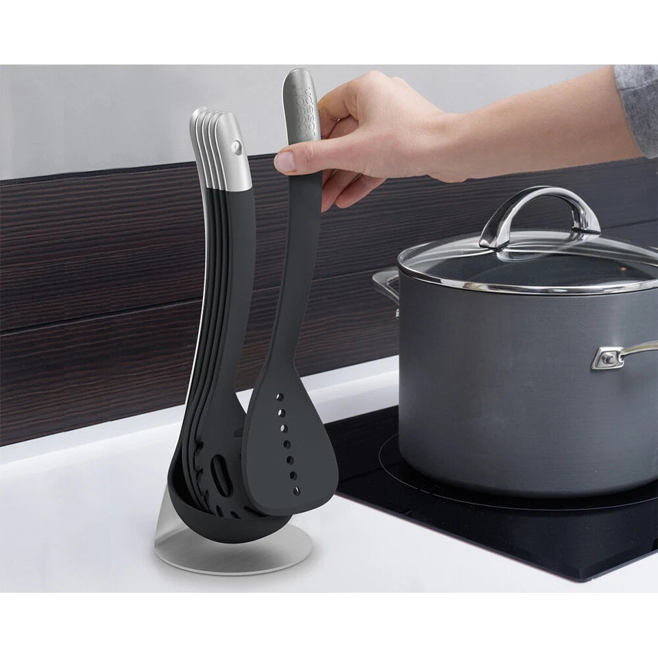 5pc Joseph Joseph Nest 100 Utensils w/Stainless Steel Stand/Spoon/Turner/Claw