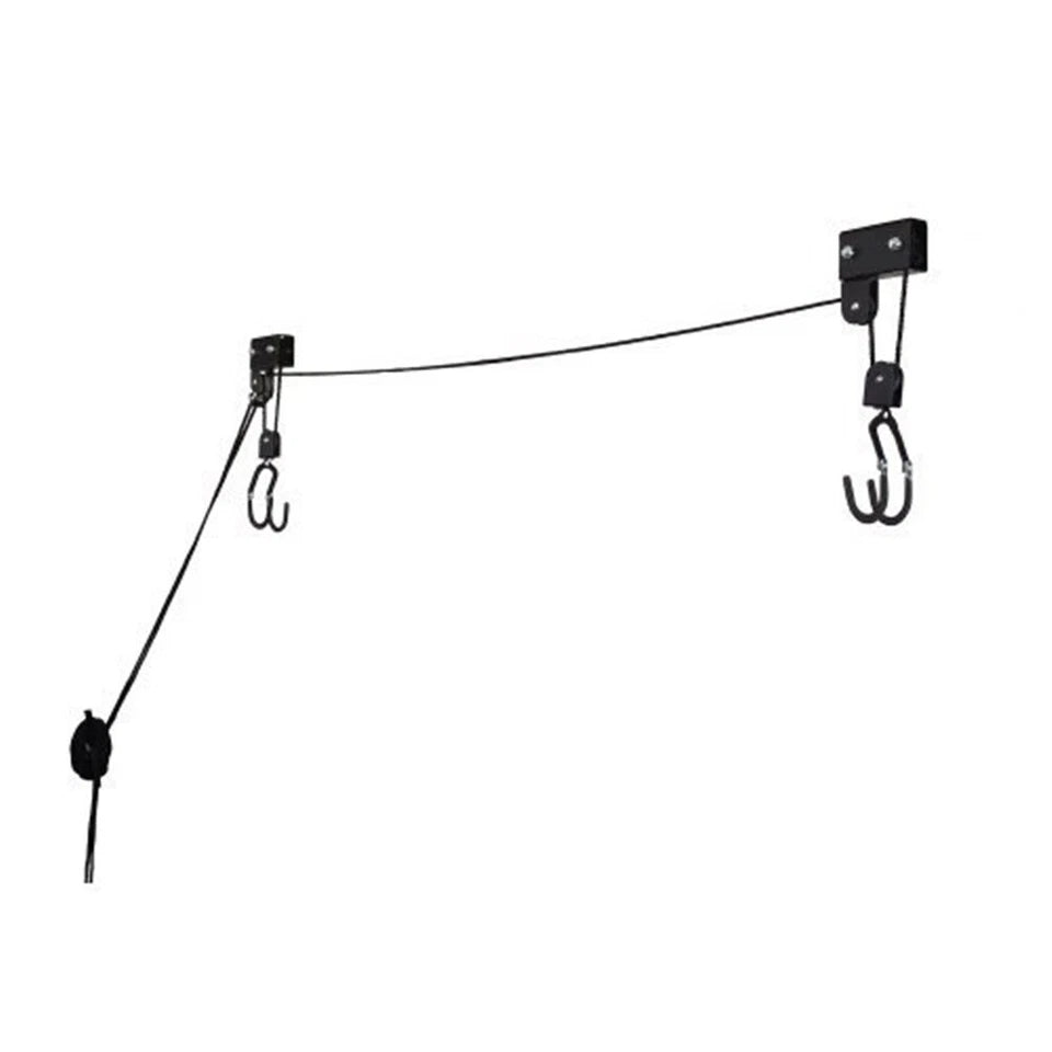 Stainless Steel Kayak/Bike Hoist | Lift Pulley System | Garage Ceiling Storage Rack | Capacity 56.7 Kg (125LBS)