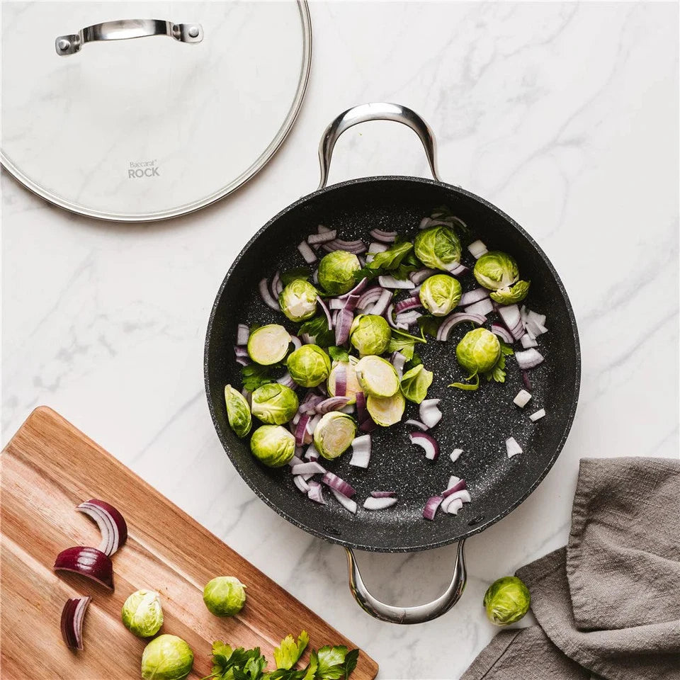 Rock Saute Pan with Lid Size 28cm by Baccarat