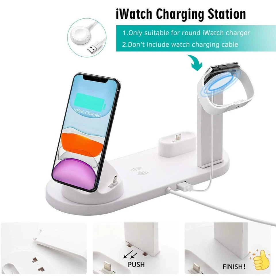 Apple All in One Charging Station | 4 in1 For iPhone Xs Apple Watch Airpods | Fast Wireless Charging | Inbuilt Charge Protection