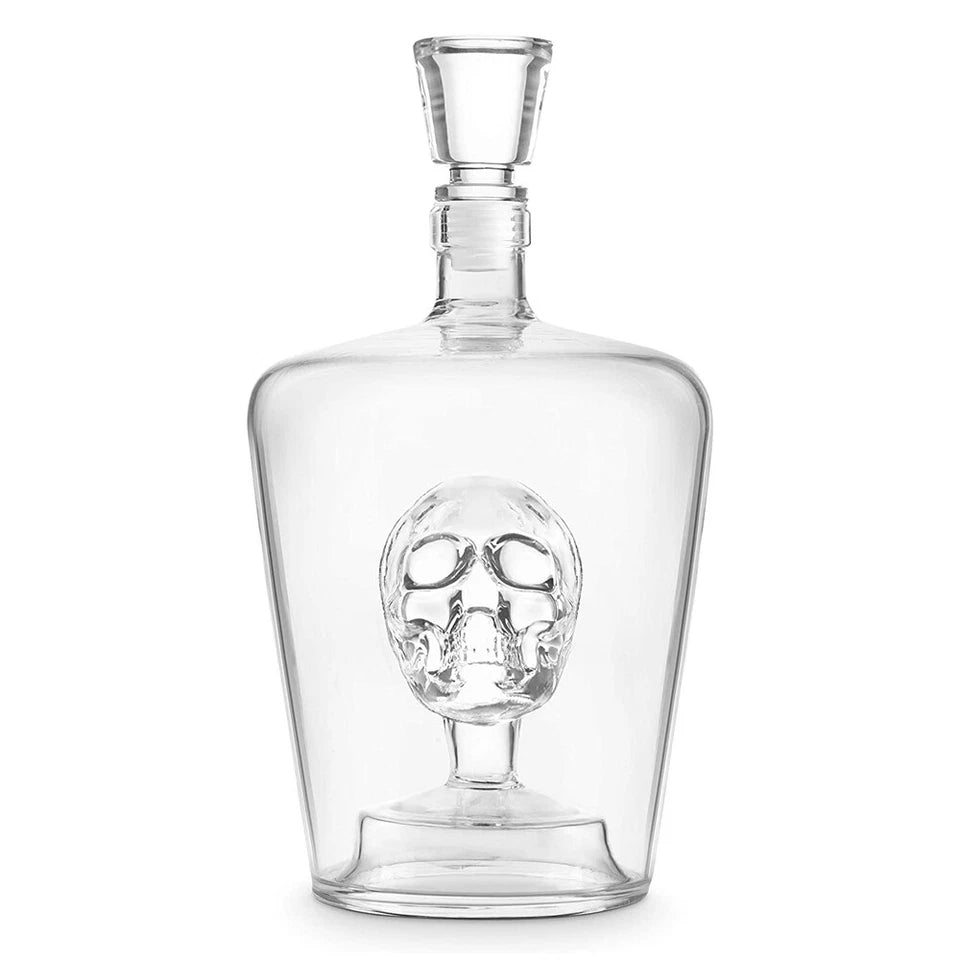 Final Touch 1L Brain Freeze Skull Decanter Liquor/Whiskey/Scotch Container Clear