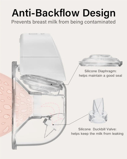 Electric Breast Pump Wearable 2Pcs | USB Silent Hands-Free Auto Milker | Low Noise Massage and Pump Function |