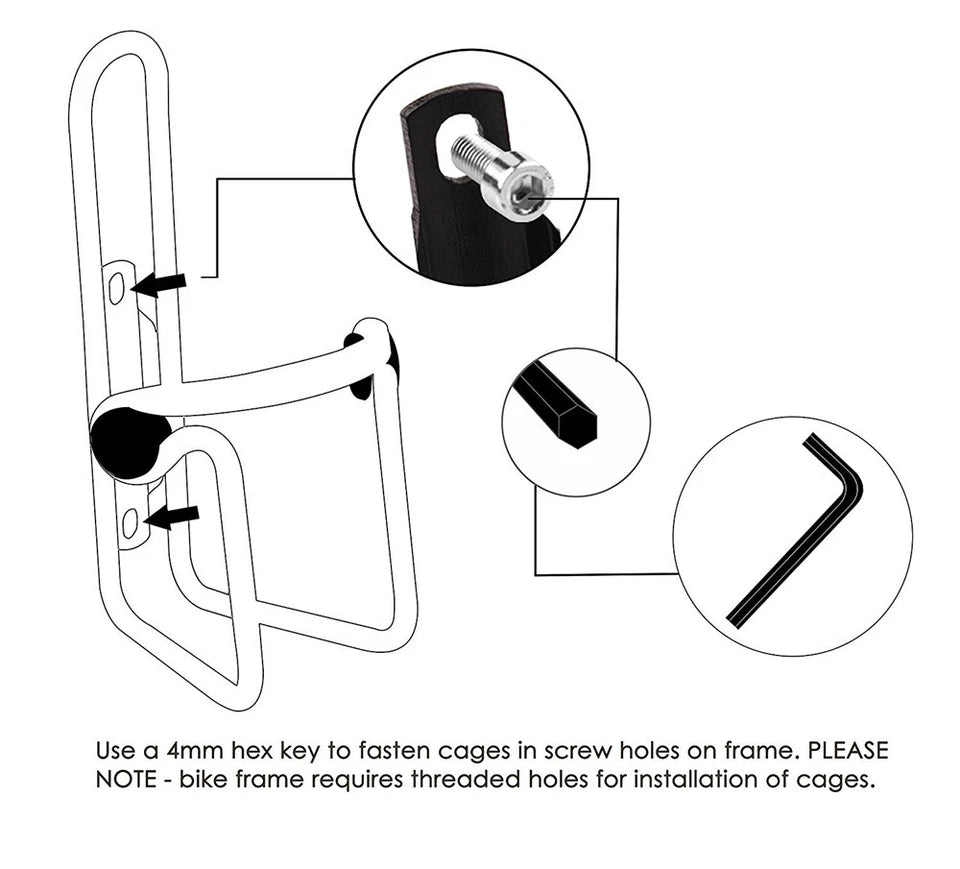 Bicycle Bottle Holder | Aluminum Drink Rack | Mountain Bike and Road Cycling | Water Bottle Cage |
