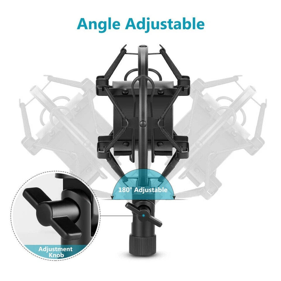 Universal Mic Suspension | Anti-Shock Mount 43-46mm | Microphone Holder Clip New