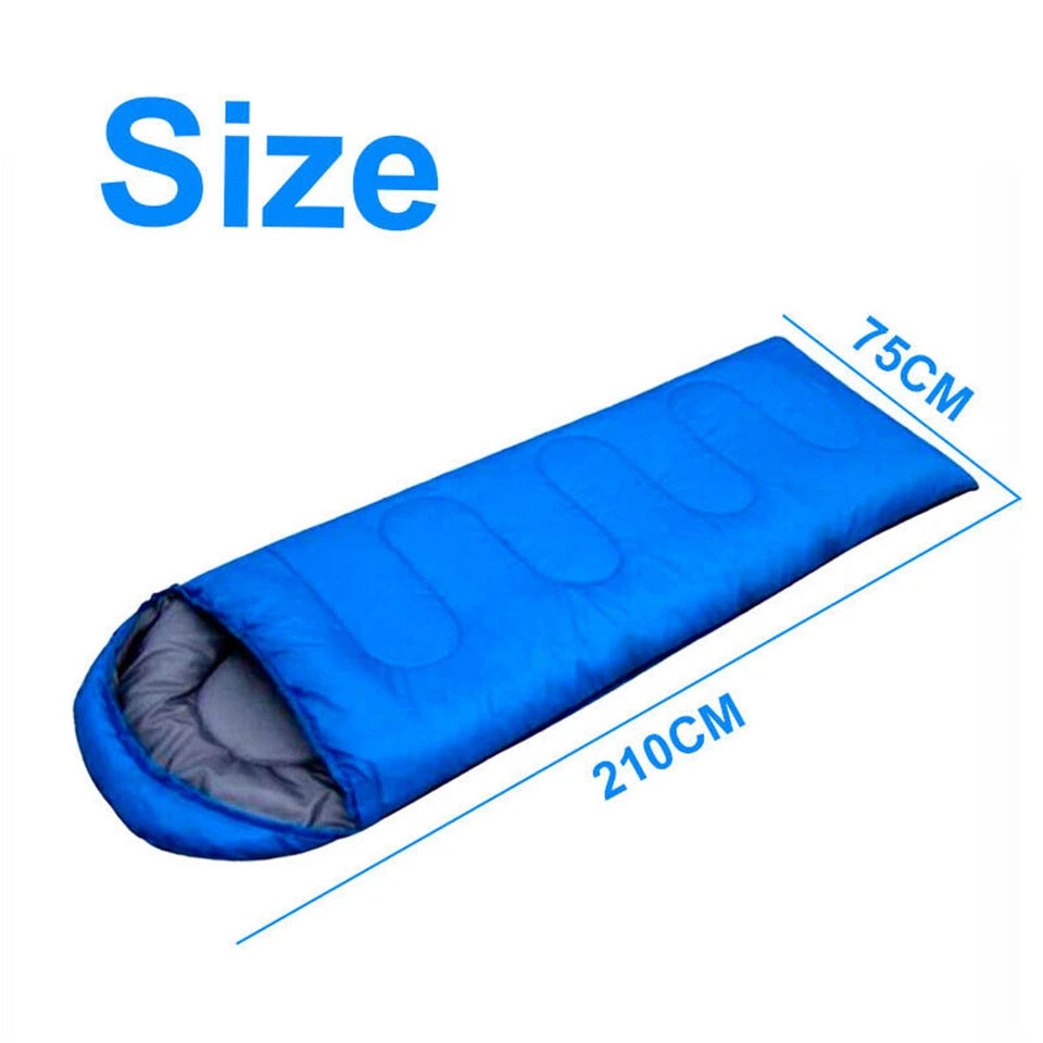 Outdoor Camping Sleeping Bag | -15°C Single Envelope | Tent Hiking Thermal Winter