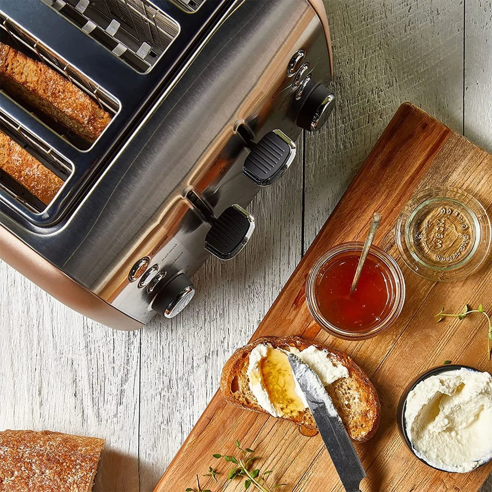 Russell Hobbs Brooklyn 4-Slice Bread Sandwich Toaster | 1950W Champagne