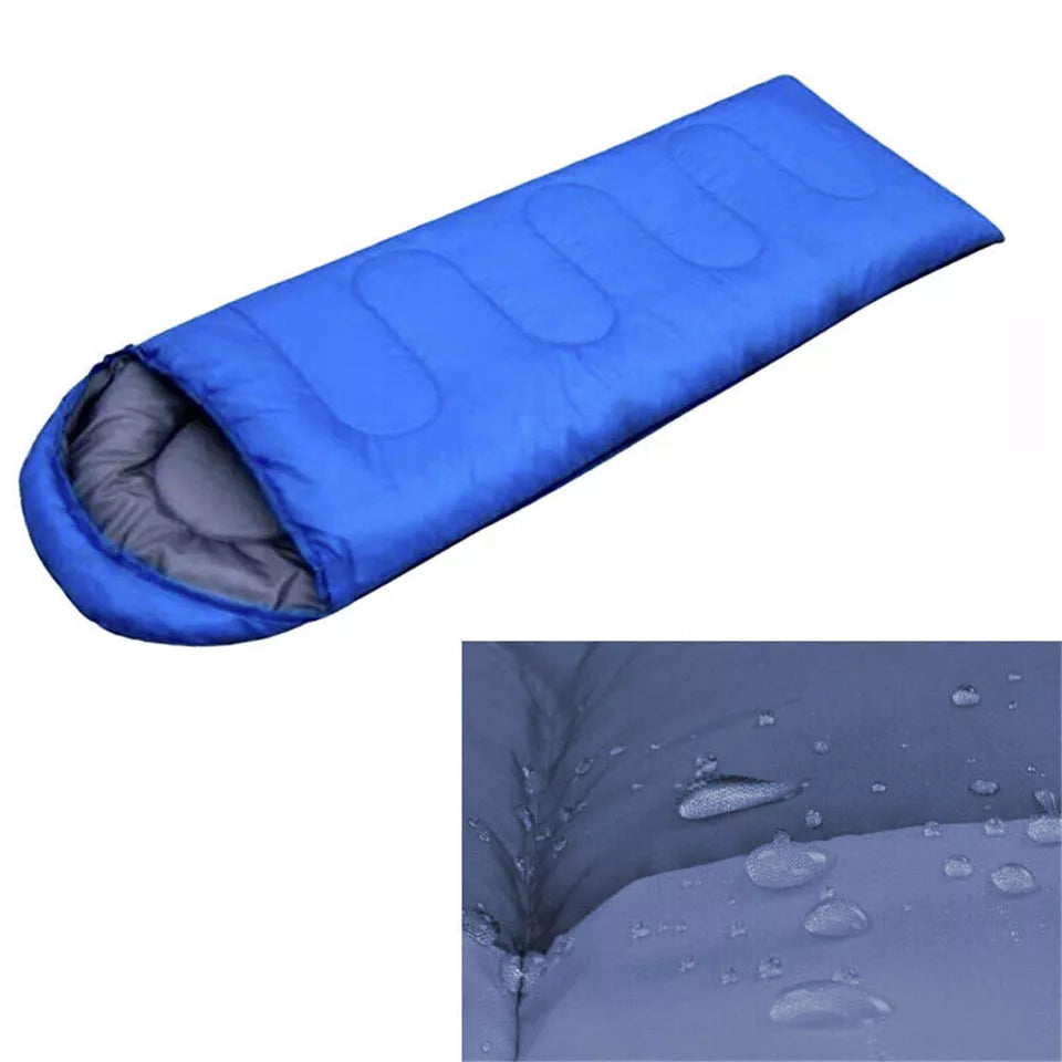 Outdoor Camping Sleeping Bag | -15°C Single Envelope | Tent Hiking Thermal Winter