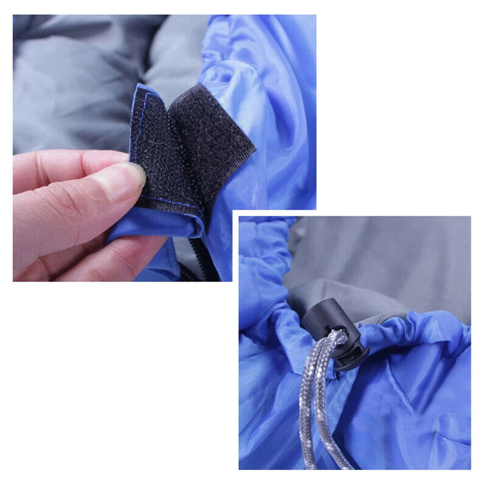 Outdoor Camping Sleeping Bag | -15°C Single Envelope | Tent Hiking Thermal Winter