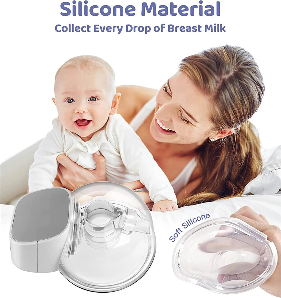 Electric Breast Pump Wearable 2Pcs | USB Silent Hands-Free Auto Milker | Low Noise Massage and Pump Function |