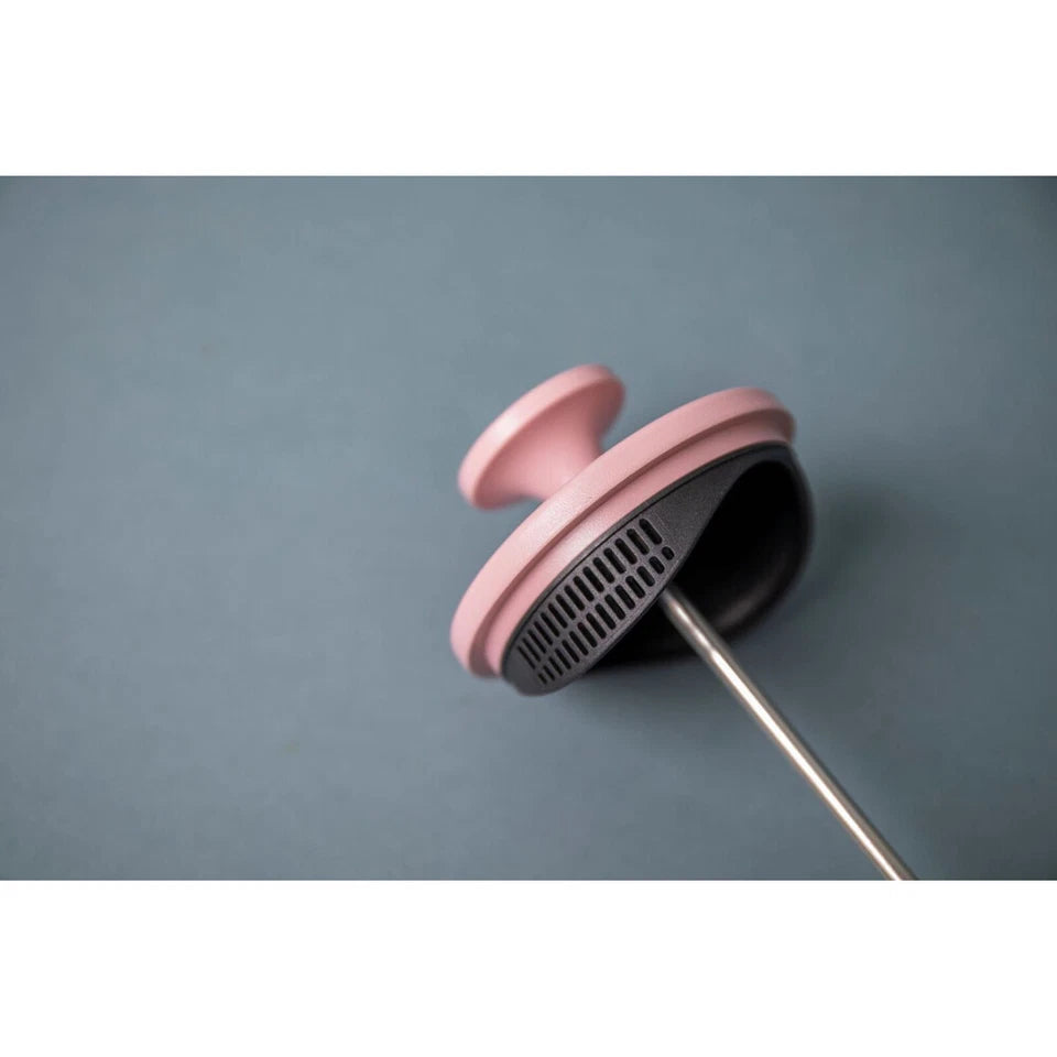 La Cafetiere Pisa 3-Cup 350ml | Stainless Steel/Glass Coffee French Press Pink | Filter Coffee | Rush Resistant Mesh | Italian Coffee Style