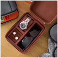 Gentlemans Jewellery Travel Watch Box | Vegan Leather | Organiser Box | Husband Travel Box