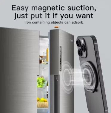 Silver 2025 Double-Sided MagSafe Phone Holder | Foldable 360° Stand Aluminum