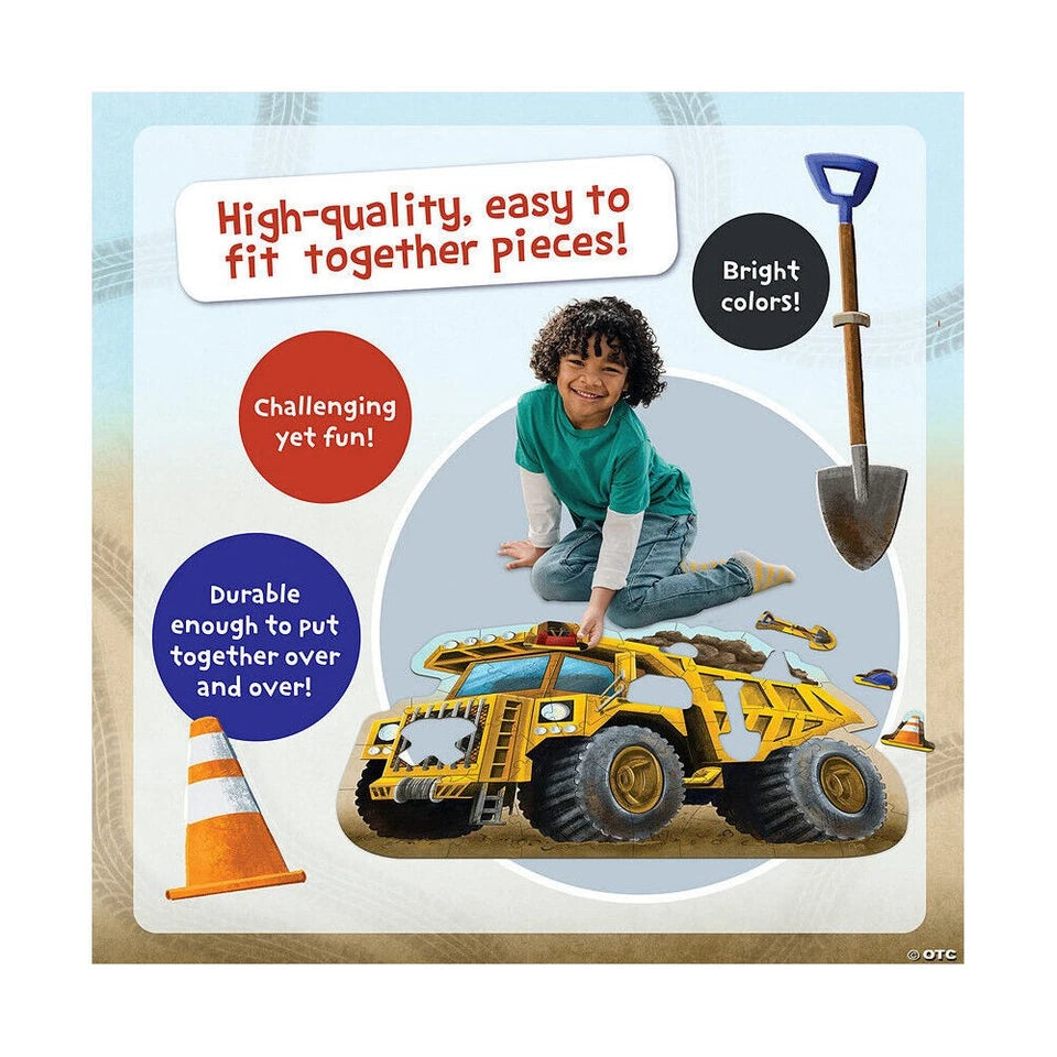 49pc Peaceable Kingdom 3ft Jigsaw Floor Puzzle Kids Game Dump Truck 5y+