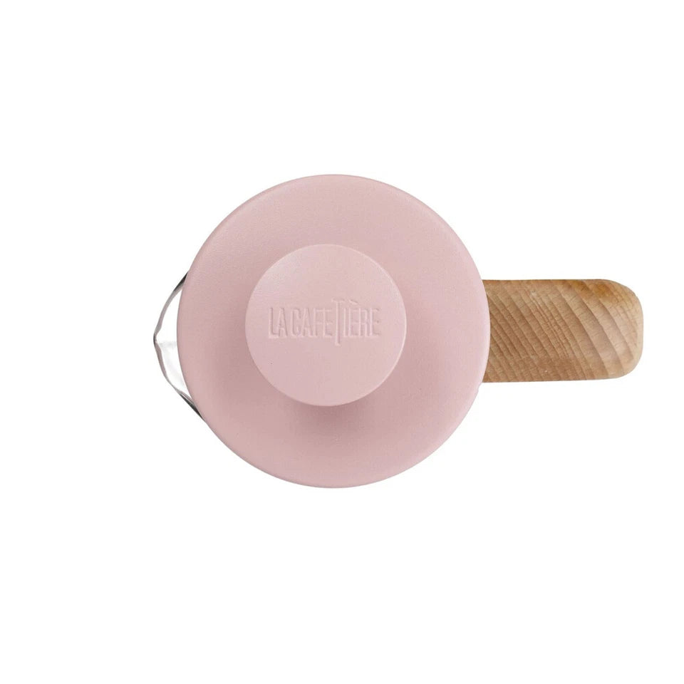 La Cafetiere Pisa 3-Cup 350ml | Stainless Steel/Glass Coffee French Press Pink | Filter Coffee | Rush Resistant Mesh | Italian Coffee Style