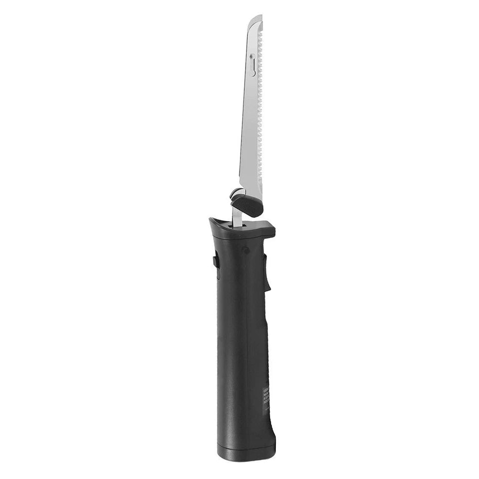 Lenoxx 2000mAh Stainless Steel Electric Knife | Rechargeable Cordless Electric LED Blade Knife |