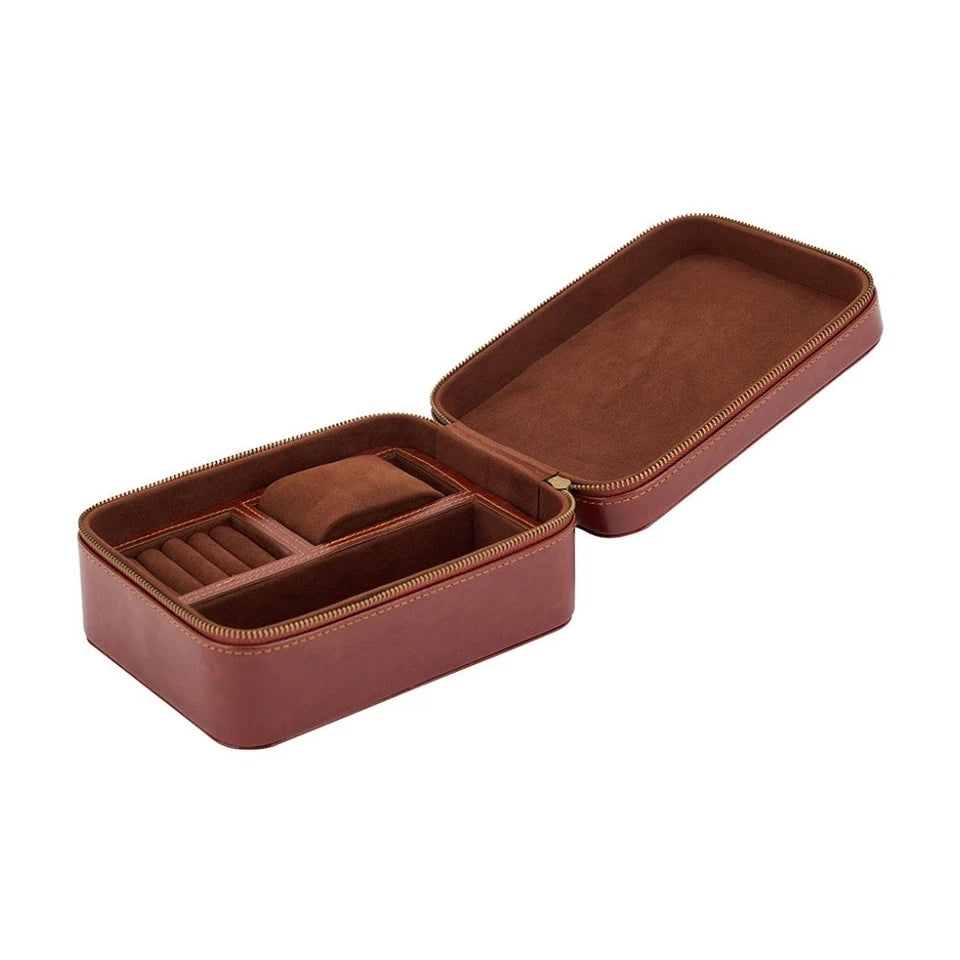 Gentlemans Jewellery Travel Watch Box | Vegan Leather | Organiser Box | Husband Travel Box