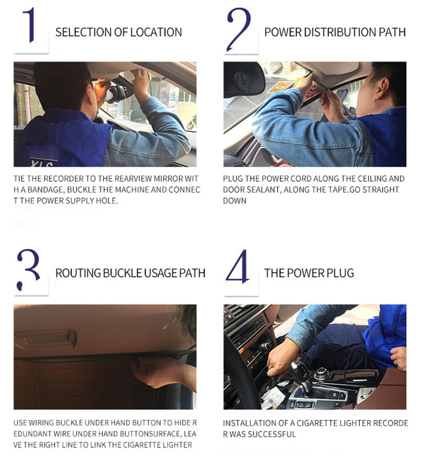 Dash Cam | 1080P Car DVR 3" Dual Lens | Incl G-sensor & Night Vision